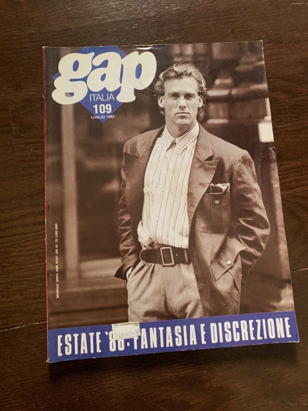 GAP Italian vintage men's fashion magazine July 1985